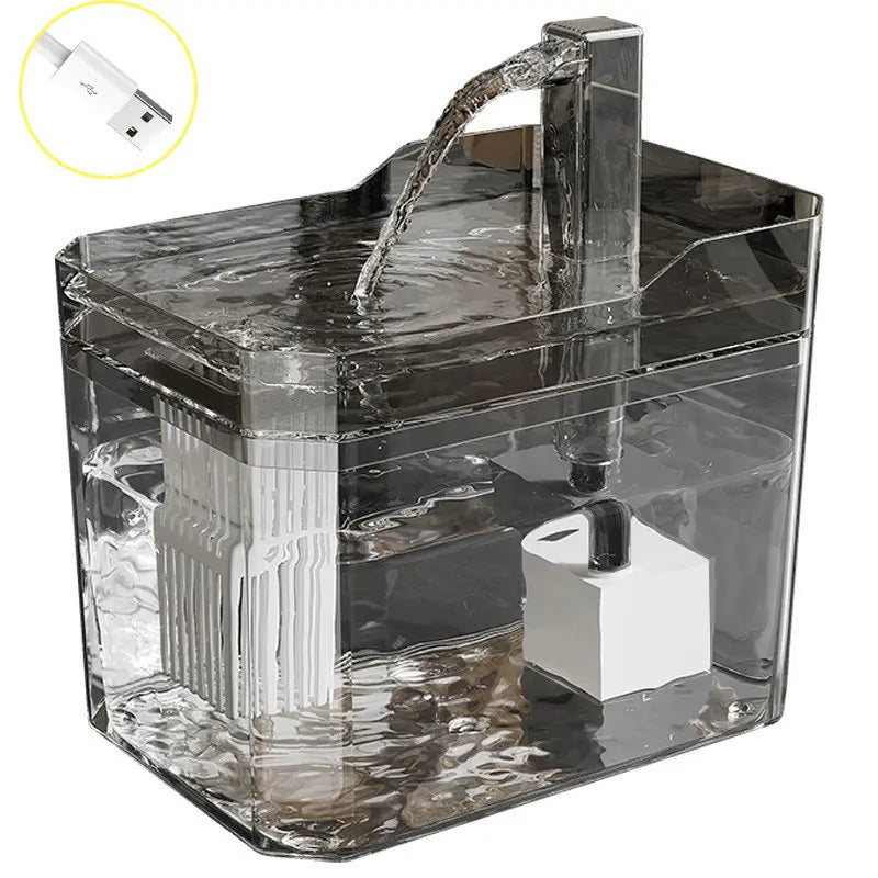 Automatic Pet Water Dispenser and Cat Drinking Fountain, USB-Powered, Ultra-Quiet Design, No Batteries Required