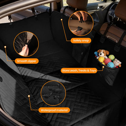 【Tiktokshopstockup】 Waterproof Dog Car Seat Cover, Hard Bottom Back Seat Protector for Dogs, Anti-Slip, Easy to Clean, Mesh Window, Fits Most Vehicles Summervibes Petlovers