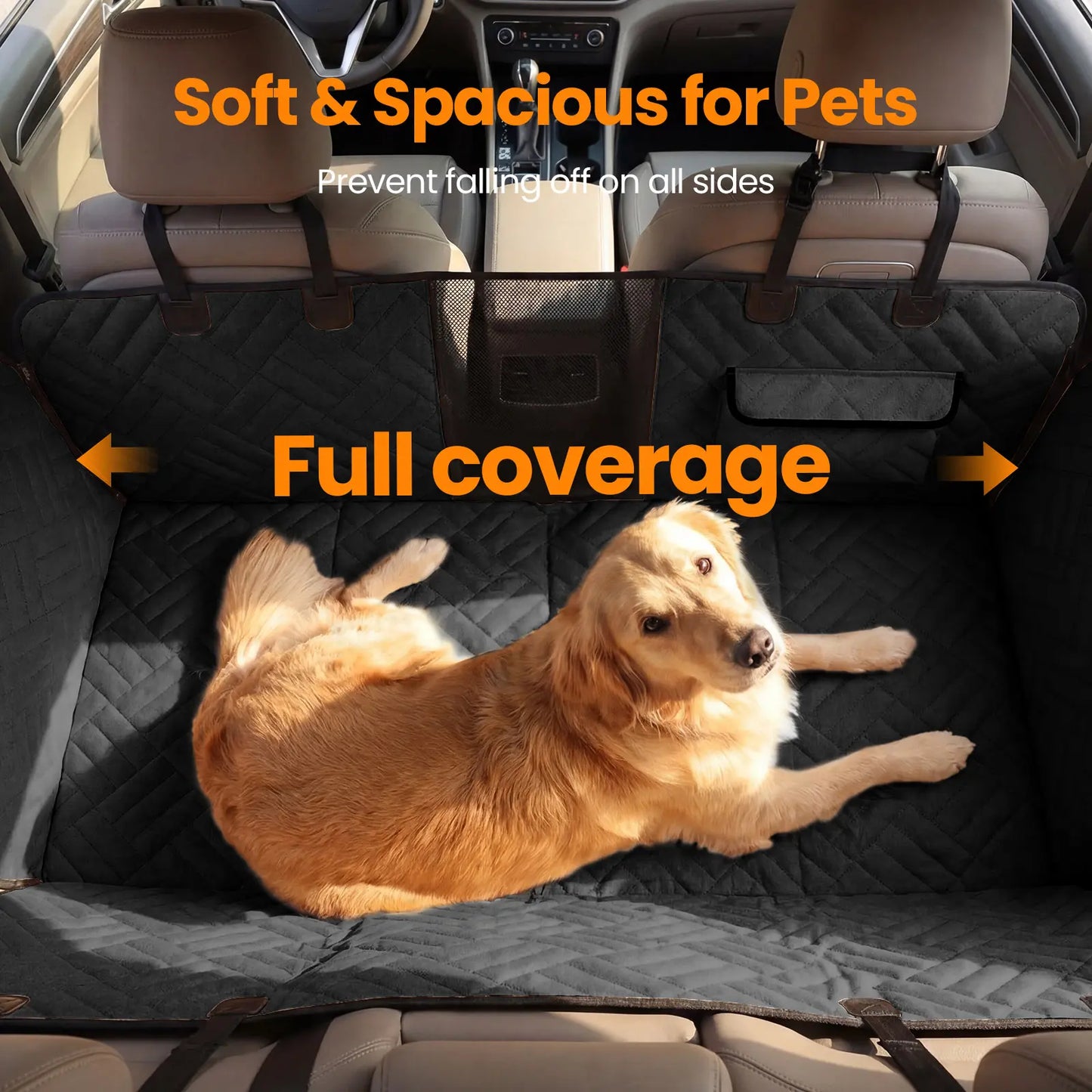 【Tiktokshopstockup】 Waterproof Dog Car Seat Cover, Hard Bottom Back Seat Protector for Dogs, Anti-Slip, Easy to Clean, Mesh Window, Fits Most Vehicles Summervibes Petlovers