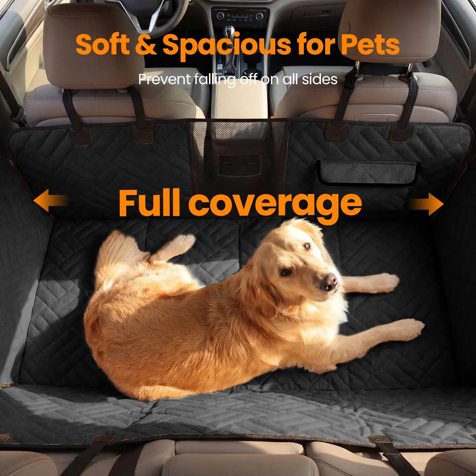 【Tiktokshopstockup】 Waterproof Dog Car Seat Cover, Hard Bottom Back Seat Protector for Dogs, Anti-Slip, Easy to Clean, Mesh Window, Fits Most Vehicles Summervibes Petlovers