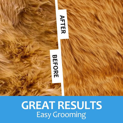 【Summervibes】Pet Grooming Brush-Double Sided Hurtless Shedding and Dematting Undercoat Rake Comb for Dogs and Cats, No More Nasty Shedding or Flying Hair