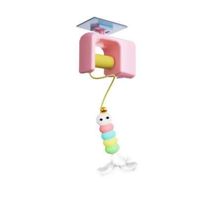 Interactive Automatic Electric Cat Toy with Rechargeable Bungee Rope and Slushy Ball for Indoor Use - Alleviates Loneliness