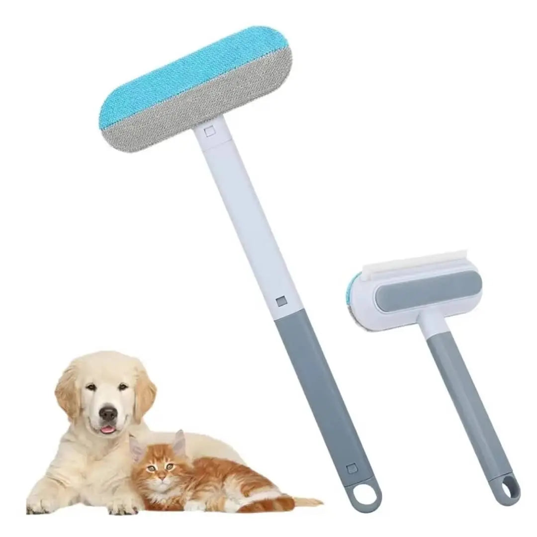 Multifunctional Pet Hair Remover Tool 4 in 1 Dog and Cat Fur Removal Brush Pet Hair Remover Adjustable Lint Brush Handle Fur Remover Water Scraper for Window Furniture Carpets Sofa Car Clothes