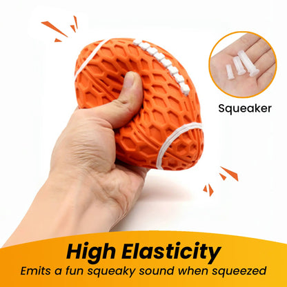 Durable Rubber Dog Football Toy for Aggressive Chewers - Interactive Floating Fetch Ball for Medium to Large Dogs