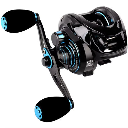 Fishing Baitcasting Reel All Metal Spool 18+1BB 10Kg/22Lb Max Drag Speed Ratio 7.2:1 Magnetic Metal Casting Pesca Fishing Reels