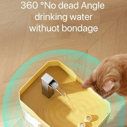 Automatic Pet Water Dispenser and Cat Drinking Fountain, USB-Powered, Ultra-Quiet Design, No Batteries Required