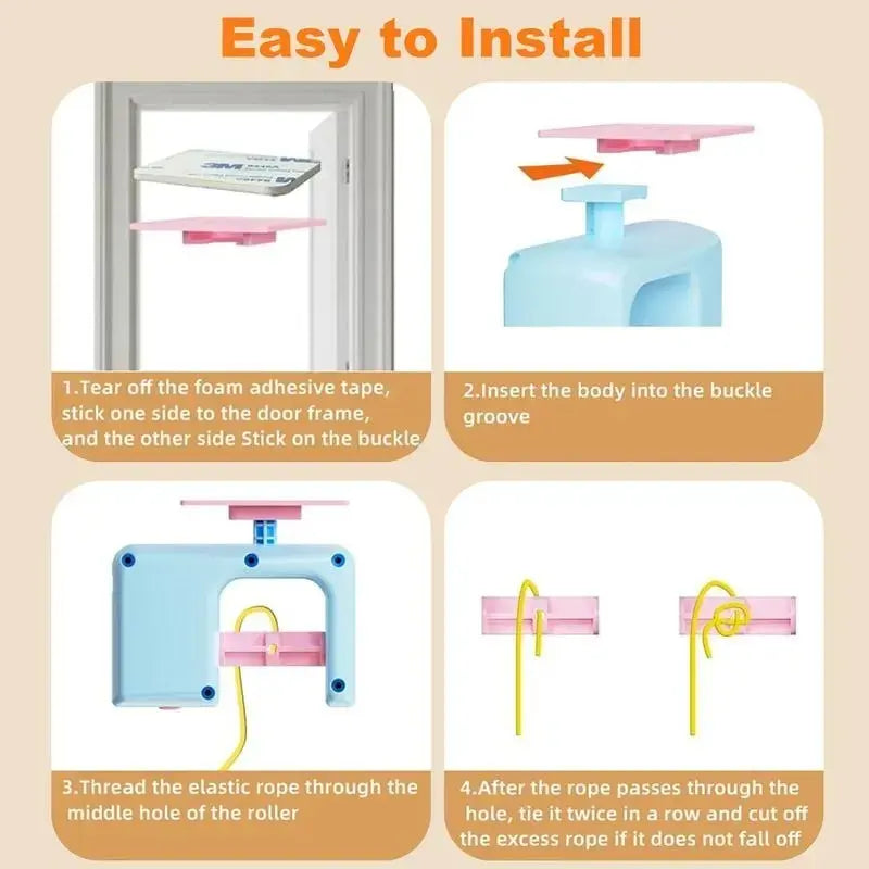Interactive Automatic Electric Cat Toy with Rechargeable Bungee Rope and Slushy Ball for Indoor Use - Alleviates Loneliness