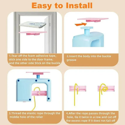 Interactive Automatic Electric Cat Toy with Rechargeable Bungee Rope and Slushy Ball for Indoor Use - Alleviates Loneliness