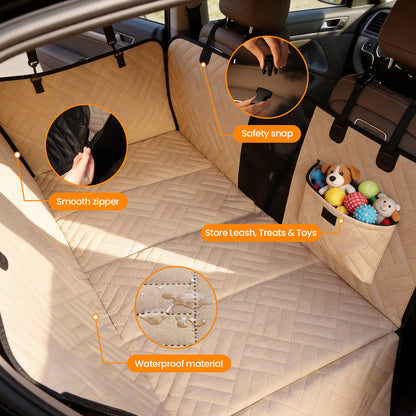 【Tiktokshopstockup】 Waterproof Dog Car Seat Cover, Hard Bottom Back Seat Protector for Dogs, Anti-Slip, Easy to Clean, Mesh Window, Fits Most Vehicles Summervibes Petlovers