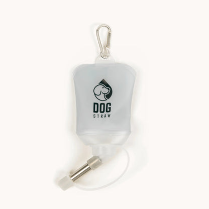 Dog Straw – Portable Dog Water Pouch with Stainless Steel Sipper - Lightweight, Lick-To-Sip, Perfect for Walks, Hikes & Travel. Adventure-Ready Hydration for Dogs on the Go.